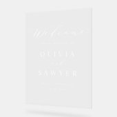 Begrüßung Minimalistischer Schriftzeichen Acrylschild (Winkel)