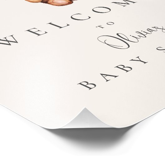 Begrüßung mit Baby-Dusche Fotodruck (Ecke)