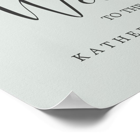 Begrüßung mit bemalten Blumen Poster (Ecke)