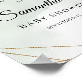 Begrüßung mit Brautparty aus Grüngold Poster (Ecke)