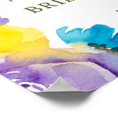 Begrüßung mit dem blühenden Brautparty Boho gelbe  Poster (Ecke)