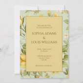 Begrüßung mit floraler Hochzeit in Weiß-Beige Einladung (Vorderseite)