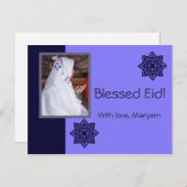 Begrüßung mit Foto - Eid al-Adha oder Fitr Postkarte (Vorne/Hinten)