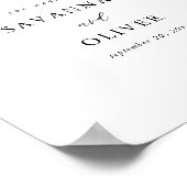 Begrüßung mit Gold Lined Floral Poster (Ecke)