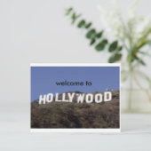 Begrüßung mit Hollywood-Postkarte Postkarte (Stehend Vorderseite)
