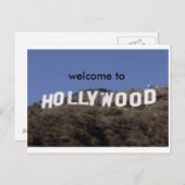Begrüßung mit Hollywood-Postkarte Postkarte (Vorne/Hinten)