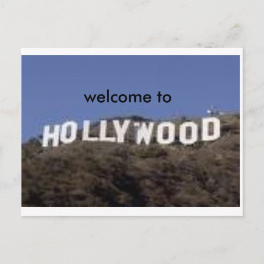 Begrüßung mit Hollywood-Postkarte Postkarte (Vorderseite)