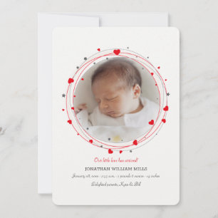 Begrüßung mit Liebe Foto Geburtsankündigung Einladung