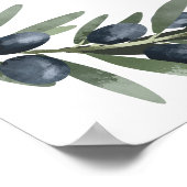 Begrüßung mit Olivenblättern Poster (Ecke)
