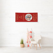 Begrüßung mit Red and Gold Couple Foto Banner (Insitu)