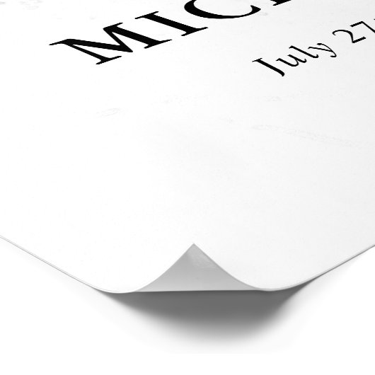 Begrüßung mit Silberschmetterling und Blauer Schme Poster (Ecke)