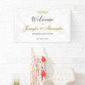 Begrüßung mit weißem Gold Banner (Insitu)