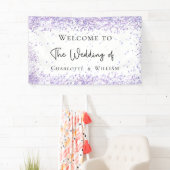 Begrüßung mit weißem Lavendel Banner (Insitu)