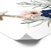 Begrüßung Nautic Floral Anker Poster (Ecke)