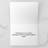 Begrüßung neuer Mitarbeiter Karte (Innenseite)