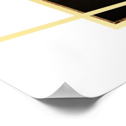 Begrüßung Party Rosa Blütengoldene Rahmen Hochzeit Poster (Ecke)