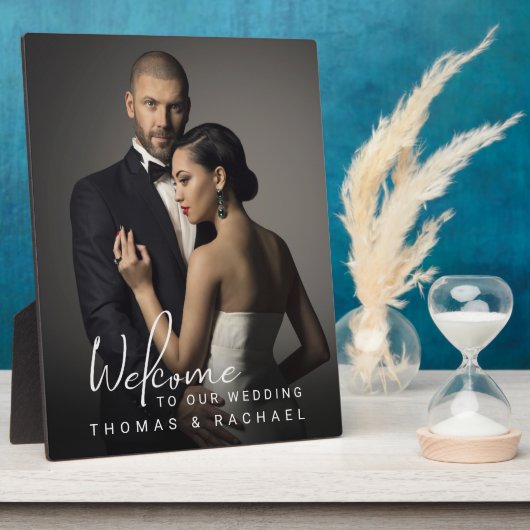 Begrüßung personalisierter Fotos Fotoplatte (Seite)