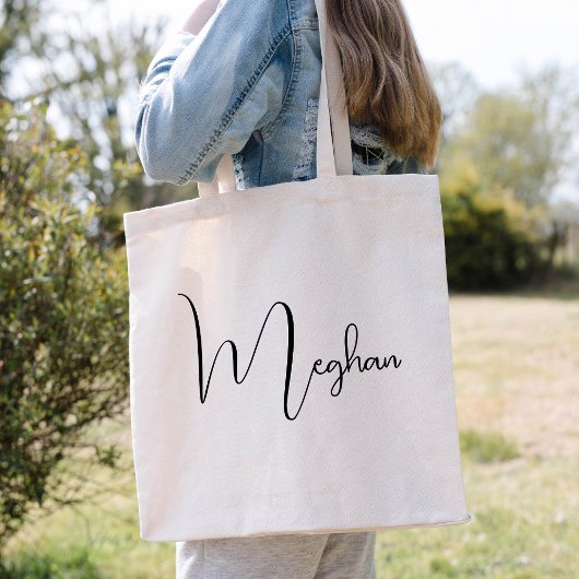 Begrüßung Personalisiertes Skript Tragetasche