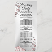 Begrüßung Pink Peach Shiny Hearts Geometric Programm (Rückseite)