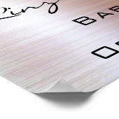 Begrüßung Poster Rose Feet Baby Dusche Glitzer (Ecke)