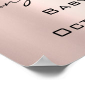 Begrüßung Poster Rose Tropfen Kinderdusche (Ecke)