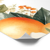 Begrüßung Poster Sign Citrus Orangen Blütenblume (Ecke)