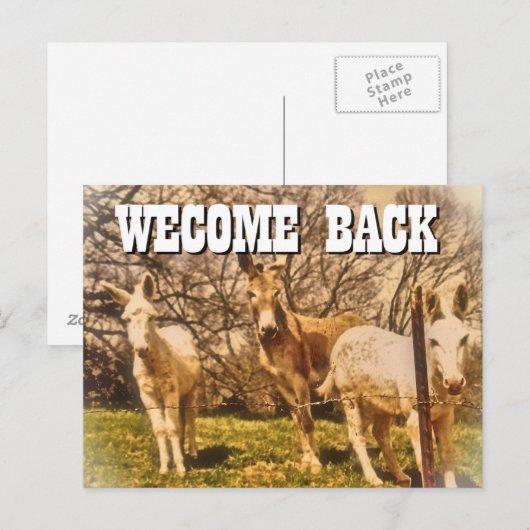 BEGRÜSSUNG POSTKARTE (Vorne/Hinten)