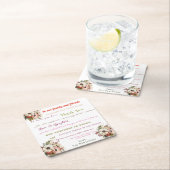 Begrüßung Rechteckiger Pappuntersetzer (Vor Ort)