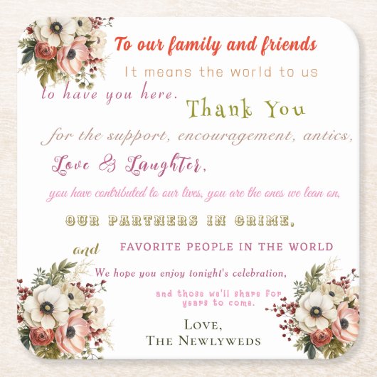 Begrüßung Rechteckiger Pappuntersetzer (Vorderseite)