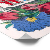 Begrüßung Rose Blumengarten Lilies Poster (Ecke)