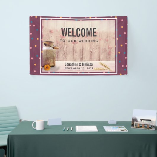 Begrüßung rustikale Milch kann Banner (Messeveranstaltung)