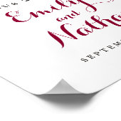 Begrüßung Schild rustikale Burgund Rote Flora (Ecke)