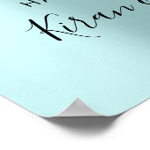 Begrüßung Silver Gray Tropfen Event Poster (Ecke)