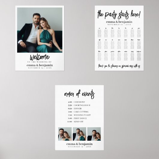 Begrüßung - Sitzplan - Veranstaltungsorderung Bilderwand Sets (Vorderseite)