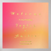 Begrüßung Sonnenuntergang Ombre Real Gold Foil Foliendrucke (Vorderseite)