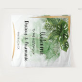 Begrüßung tropischer Palmbänder Wandteppich (Vorderseite (Horizontal))