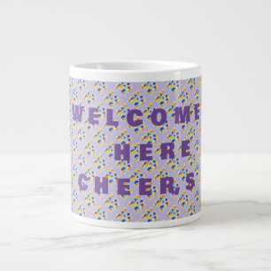 Begrüßung und Beifall Lavender Muster Jumbo-Tasse