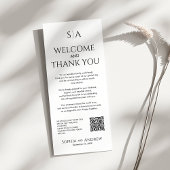 Begrüßung und Dankeschön-Karte für Tischdekoration