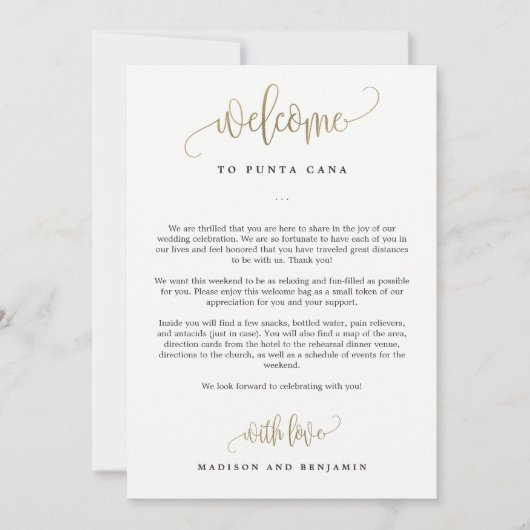 Begrüßung und Imitate mit Fahrkarte Gold Einladung (Vorderseite)