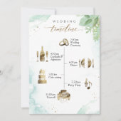 Begrüßung und Zeitkarte mit Grün (Vorderseite)