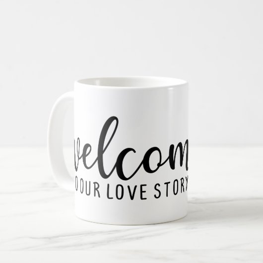 Begrüßung unserer Liebe Kaffeetasse (Vorderseite Links)