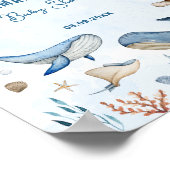 Begrüßung unter der Blue-Baby-Dusche Poster (Ecke)