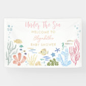Begrüßung unter der Sea Girl Baby Dusche Banner (Horizontal)