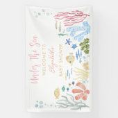 Begrüßung unter der Sea Girl Baby Dusche Banner (Vertikal)