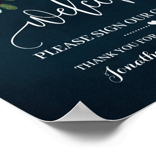 Begrüßung Unterschreiben Sie unser Gästebuch Wine  (Ecke)