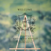 Begrüßung Vintager Wappen Acrylschild (Neutral)