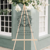 Begrüßung Vintager Wappen Acrylschild