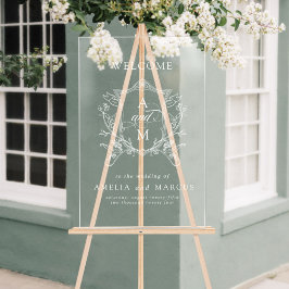 Begrüßung Vintager Wappen Acrylschild