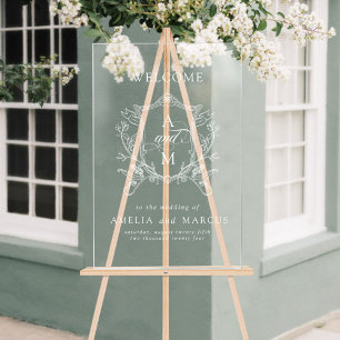 Begrüßung Vintager Wappen Acrylschild