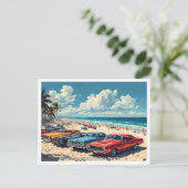 Begrüßung vom Strand von Daytona, Illustration der Postkarte (Stehend Vorderseite)